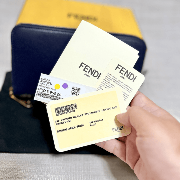 Fendi Vitello Liberty Zip Around Long wallet