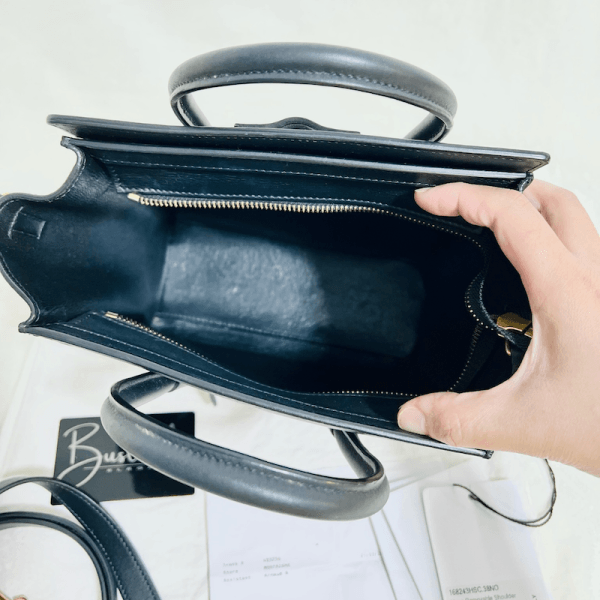 CELINE Nano Calfskin Luggage Bag (Black)