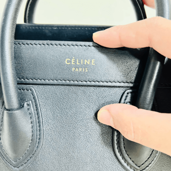 CELINE Nano Calfskin Luggage Bag (Black)